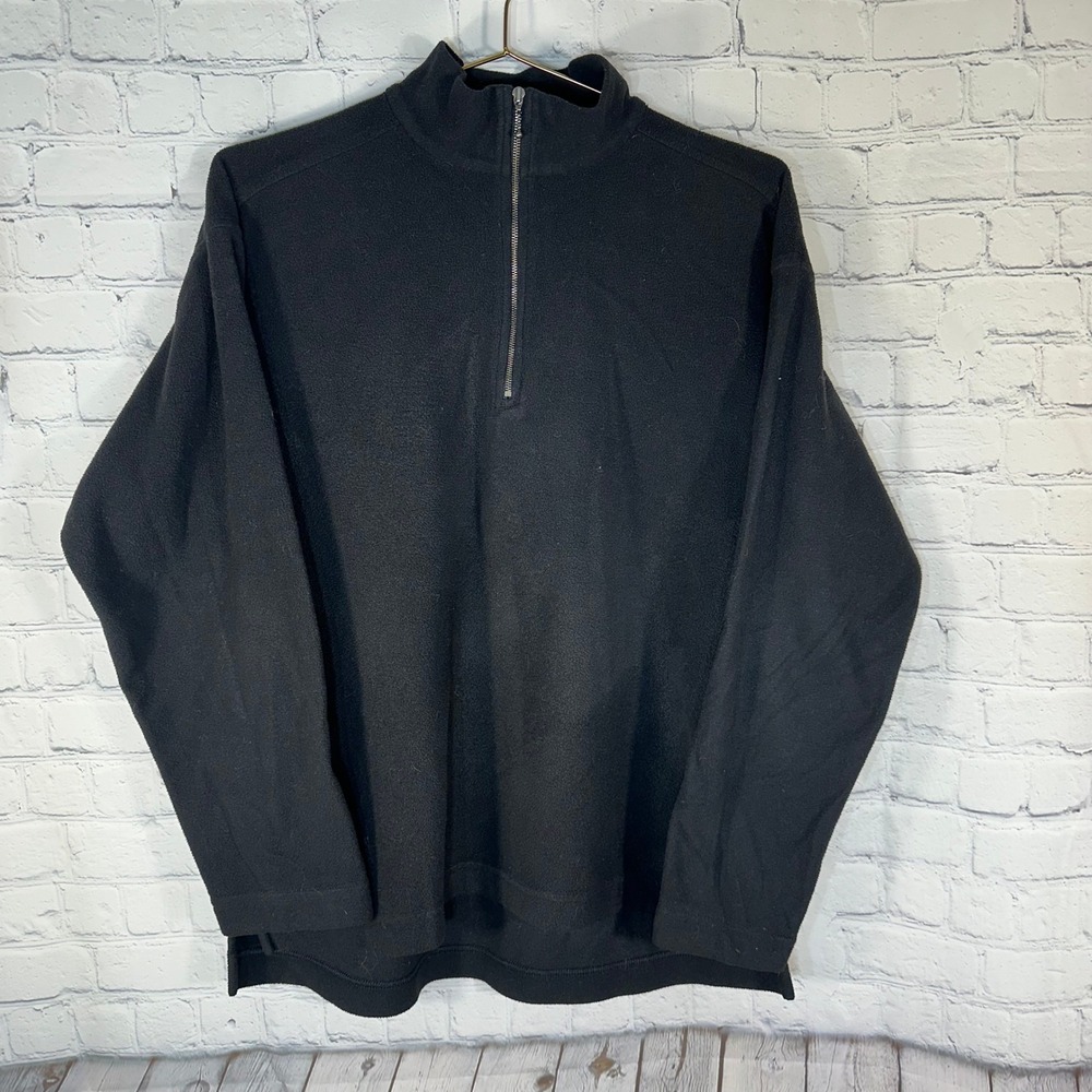 Patagonia Micro D-Luxe Quarter Zip Fleece Pullover Black Womens Medium USA Made